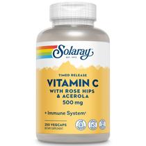 Suplemento de vitamina C SOLARAY com rosa mosqueta e acerola 500 mg