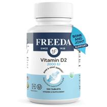 Suplemento de vitamina D FREEDA 2000 IU Vegan D2 100 comprimidos