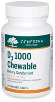 Suplemento de vitamina D Genestra Brands D3 1000 Mastigável 120 comprimidos