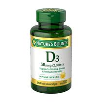 Suplemento de Vitamina D Nature's Bounty - 2000UI - 350 Cápsulas