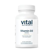 Suplemento de vitamina D Vital Nutrients 5000 UI 180 cápsulas Suplemento de vitamina D Vital Nutrients 5000 UI 180 cápsulas
