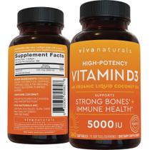 Suplemento de vitamina D Viva Naturals 5000 UI Softgels - 360 unidades