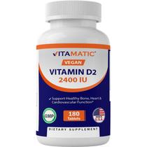 Suplemento de Vitamina D2 60mcg (2400 UI) - 180 Comprimidos