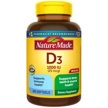 Suplemento de Vitamina D3 1000 UI (25 mcg) - 300 Cápsulas