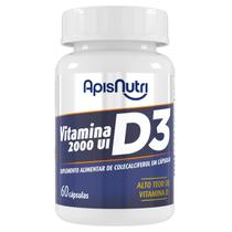 Suplemento de Vitamina D3 2.000 UI 60 cáps - APISNUTRI