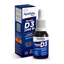 Suplemento de Vitamina D3 2000 UI 20ml Gotas Apisnutri - SV Suplemento de Vitamina D3 2000 UI 20ml Gotas Apisnutri - SV