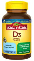 Suplemento de Vitamina D3 2000UI - 320 Cápsulas Gelatinosas