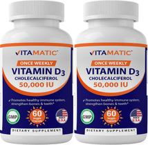 Suplemento de Vitamina D3 50.000 UI - 120 Cápsulas Vegetais