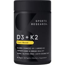 Suplemento de vitamina D3 K2 2500IU para pesquisa esportiva com óleo MCT de coco