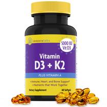 Suplemento de vitamina D3 K2-5000 UI da InnovixLabs com vitamina K2