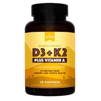 Suplemento de Vitamina D3 + K2 (MK7) com Vitamina A - Ritmo Natural