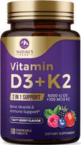 Suplemento de vitamina D3 K2 Nature's Peak 5000 UI D3 100 mcg K2