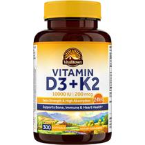 Suplemento de Vitamina D3 K2 Vitalitown 10000 UI D3 200 mcg K2 300 Cápsulas Blandas Suplemento de Vitamina D3 K2 Vitalitown 10000 UI D3 200 mcg K2 300 Cápsulas Blandas