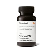 Suplemento de vitamina D3 Momentous 2.000 UI em cápsulas 60 porções