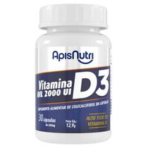Suplemento de Vitamina D3 Oil 250mg 60 Cáps - ApisNutri