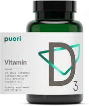 Suplemento de Vitamina D3 Puori 2500 UI 120 Cápsulas