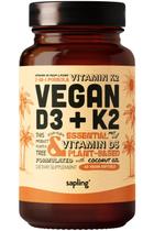 Suplemento de vitamina D3 vegana Sapling 4000 IU + K2 100mcg 60 cápsulas gelatinosas