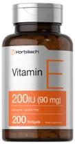 Suplemento de vitamina E Horbäach 200 UI (90 mg) Softgel x 200 Suplemento de vitamina E Horbäach 200 UI (90 mg) Softgel x 200