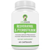 Suplemento de vitamina K Resveratrol com pterostilbeno 600/60 mg