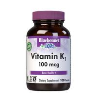 Suplemento de vitamina K1 BlueBonnet 100mcg Bone Health 100 cápsulas