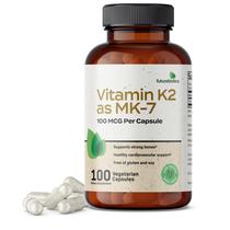 Suplemento de vitamina K2 da Futurebiotics como MK-7 100mcg 100 cápsulas