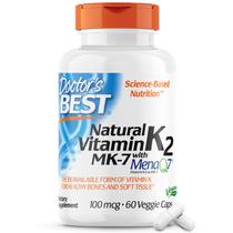 Suplemento de Vitamina K2 Doctor's Best - 100mcg - 60 Cápsulas