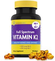 Suplemento de vitamina K2 InnovixLabs Full Spectrum 90 cápsulas Suplemento de vitamina K2 InnovixLabs Full Spectrum 90 cápsulas