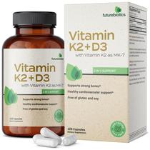 Suplemento de Vitamina K2 (MK7) + D3 Futurebiotics - 120 Cápsulas