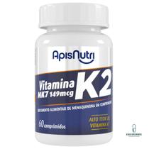 Suplemento de Vitamina K2 MK7 Menaquinona 149 MCG 60 comprimidos APISNUTRI Suplemento de Vitamina K2 MK7 Menaquinona 149 MCG 60 comprimidos APISNUTRI