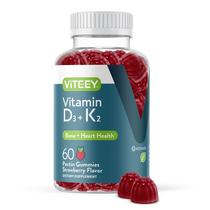 Suplemento de Vitaminas D3 e K2 Gummies Viteey - 1000IU/100mcg