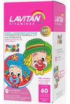 Suplemento De Vitaminas Kids Sabor Tutti Frutti 60 Comprimidos Mastigáveis Lavitan
