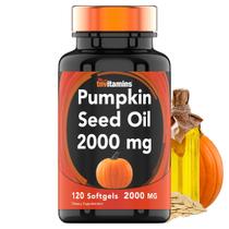 Suplemento de vitaminas, óleo de semente de abóbora, 2000 mg x 120 cápsulas gelatinosas