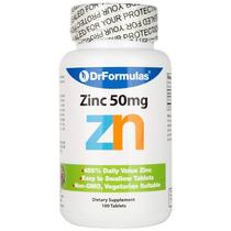 Suplemento de zinco DrFormulas 50 mg para acne 100 comprimidos