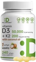 Suplemento DEAL SUPLEMENTO Vitamina D3 50.000 UI + K2 MK7 200mcg