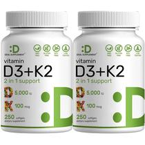 Suplemento DEAL: Vitamina D3 K2 5000 UI - 250 Cápsulas