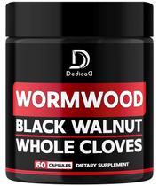 Suplemento DEDICAD Wormwood em cápsulas de 1500 mg com noz preta e cravo Suplemento DEDICAD Wormwood em cápsulas de 1500 mg com noz preta e cravo