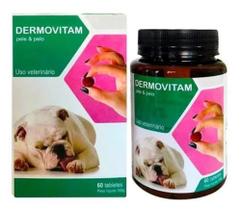 Suplemento Dermovitam Para Cães 60 Tabletes - Nutrasyn Suplemento Dermovitam Para Cães 60 Tabletes - Nutrasyn
