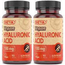Suplemento DEVA Ácido Hialurónico Vegano 100 mg de Liberación Lenta 90 Tabletas