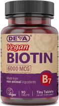 Suplemento DEVA, biotina vegana, comprimidos de 6000mcg (90 unidades) Suplemento DEVA, biotina vegana, comprimidos de 6000mcg (90 unidades)