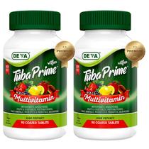 Suplemento Deva Tuba Prime, multivitamínico vegano, 90 comprimidos, pacote com 2 Suplemento Deva Tuba Prime, multivitamínico vegano, 90 comprimidos, pacote com 2