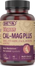 Suplemento DEVA Vegan Cal MAG Plus com cálcio e magnésio 90 comprimidos Suplemento DEVA Vegan Cal MAG Plus com cálcio e magnésio 90 comprimidos