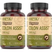 Suplemento DEVA Vegan Colon Assist 90 comprimidos (pacote com 2)