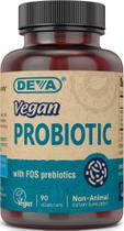 Suplemento Deva Vegan Probiotic - 2 Bilhões de CFU com Prebióticos - 90 Cápsulas Suplemento Deva Vegan Probiotic - 2 Bilhões de CFU com Prebióticos - 90 Cápsulas