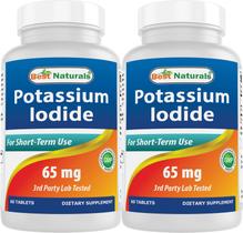 Suplemento dietético Best Naturals Iodeto de potássio 65mg 60 comprimidos Suplemento dietético Best Naturals Iodeto de potássio 65mg 60 comprimidos