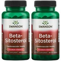 Suplemento dietético Swanson Beta Sitosterol 160 mg 60 cápsulas, pacote com 2