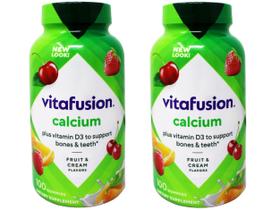 Suplemento dietético Vitafusion Calcium 500mg Gummies 100ct x2