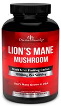 Suplemento Divine Bounty Organic Lions Mane 1800 mg 90 cápsulas