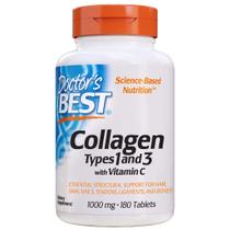 Suplemento Doctor's BEST Colágeno Tipos 1 e 3 180 comprimidos