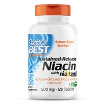 Suplemento Doctor's Best TimeRelease Niacina 500 mg 120 comprimidos