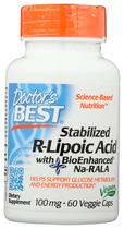 Suplemento Doctors Best Ácido Lipóico 100mg 60 cápsulas vegetais Suplemento Doctors Best Ácido Lipóico 100mg 60 cápsulas vegetais